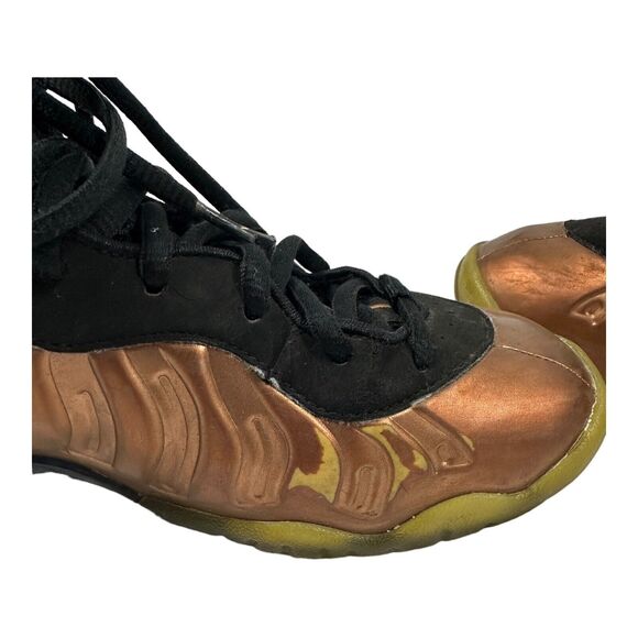 Nike Air Foamposite Little Posite One Copper Sneakers 644791-004 Size 5Y *Worn* - Picture 7 of 8